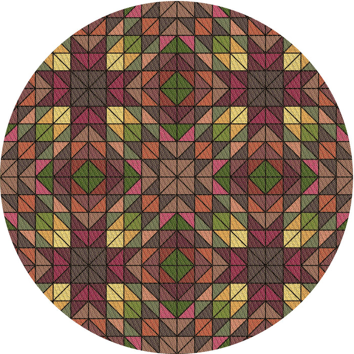 Square Patterned Light Brown Rug, pat3800brn