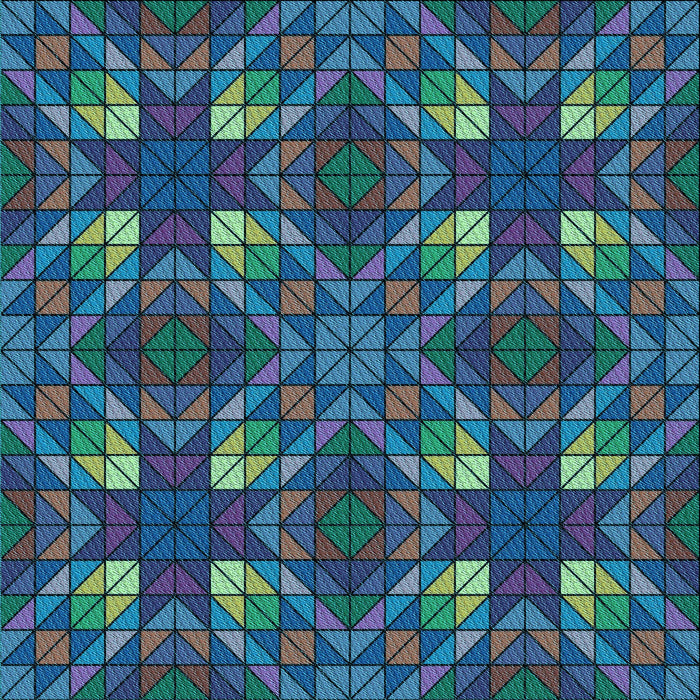 Round Patterned Blue Rug, pat3800lblu