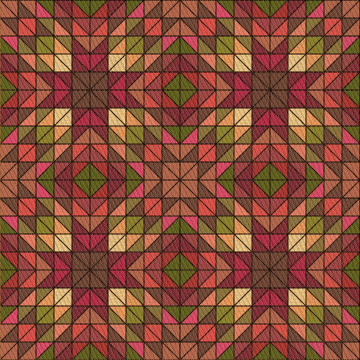 Round Patterned Red Rug, pat3800org