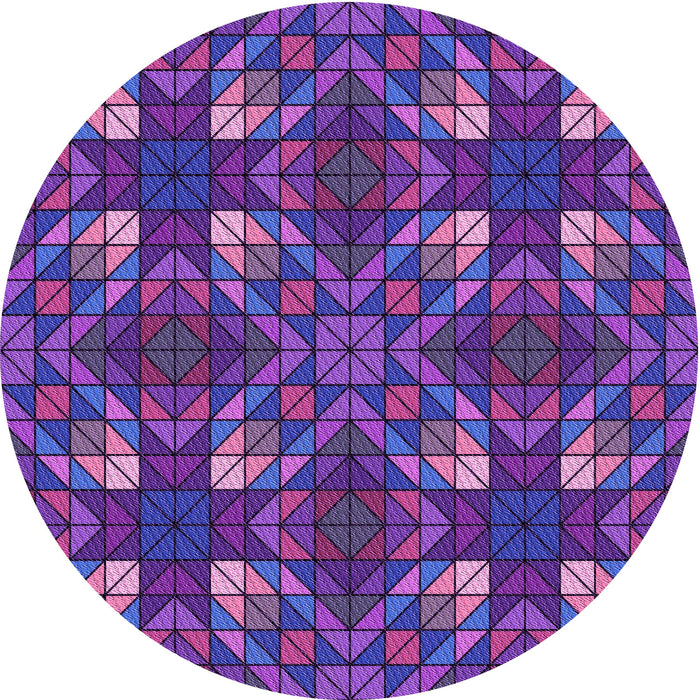 Square Patterned Purple Plum Purple Rug, pat3800pur