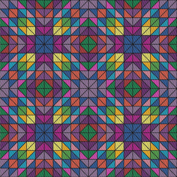 Square Patterned Plum Purple Modern Rug, pat3800