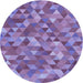 Square Machine Washable Transitional Purple Violet Purple Rug in a Living Room, wshpat3803blu