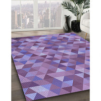 Patterned Purple Violet Purple Rug, pat3803blu