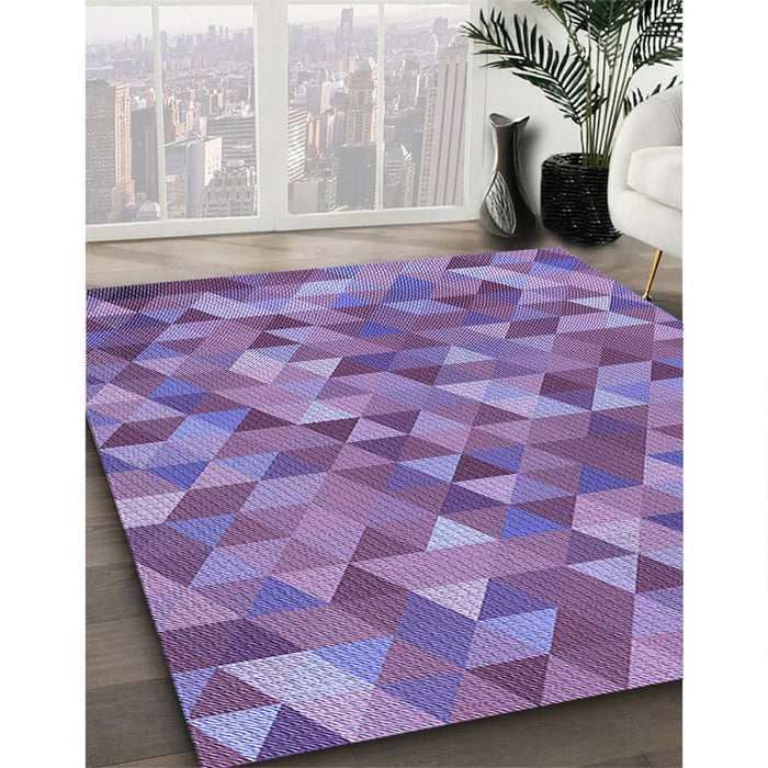 Patterned Purple Violet Purple Rug in Family Room, pat3803blu