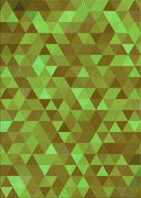 Machine Washable Transitional Dark Yellow Green Rug, wshpat3803grn