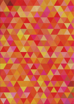 Patterned Orange Modern Rug, pat3803