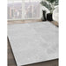 Machine Washable Transitional Cloud Gray Rug in a Family Room, wshpat3805gry