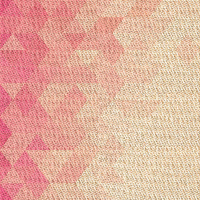 Round Patterned Deep Peach Orange Rug, pat3805org