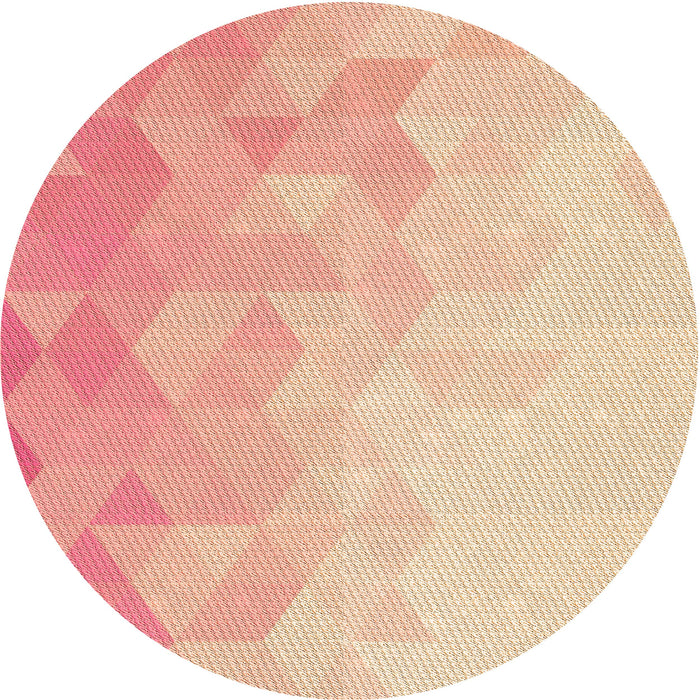 Square Patterned Deep Peach Orange Rug, pat3805org