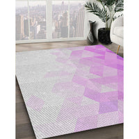 Patterned Orchid Purple Modern Rug, pat3805