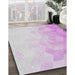 Machine Washable Transitional Orchid Purple Rug in a Family Room, wshpat3805