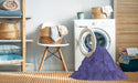 Machine Washable Transitional Amethyst Purple Rug in a Washing Machine, wshpat3806blu