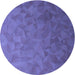 Square Machine Washable Transitional Amethyst Purple Rug in a Living Room, wshpat3806blu