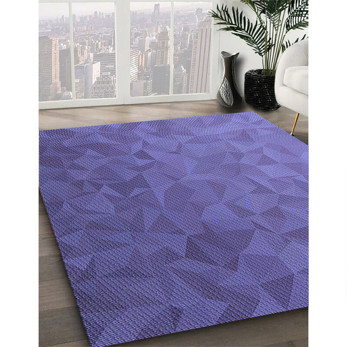 Machine Washable Transitional Amethyst Purple Rug in a Family Room, wshpat3806blu