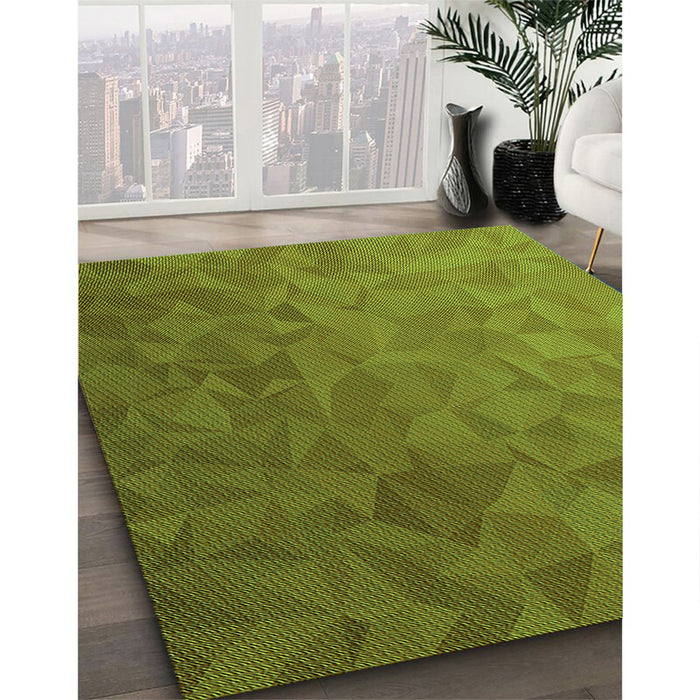 Patterned Pistachio Green Rug in Family Room, pat3806grn