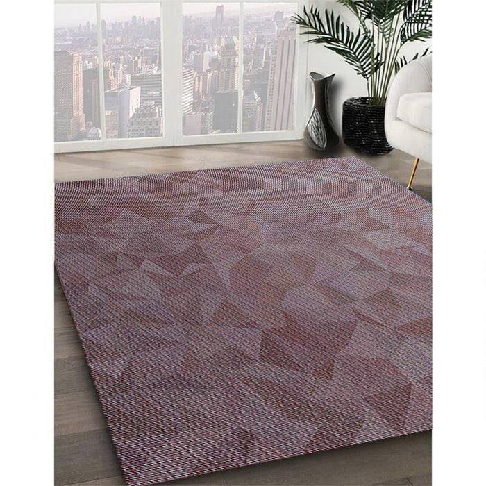 Patterned Rosy Pink Rug in Family Room, pat3806lblu