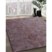 Patterned Rosy Pink Rug in Family Room, pat3806lblu