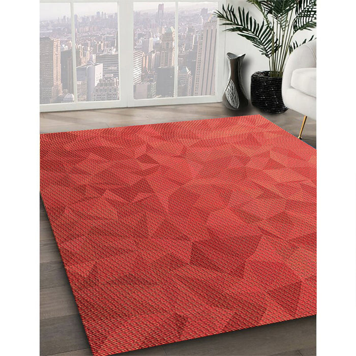 Machine Washable Transitional Red Rug in a Family Room, wshpat3806org