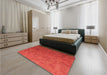 Patterned Red Rug in a Bedroom, pat3806org