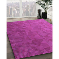 Patterned Deep Pink Rug, pat3806pur