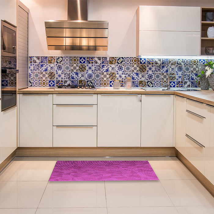 Patterned Deep Pink Rug in a Kitchen, pat3806pur