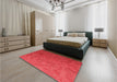 Patterned Red Rug in a Bedroom, pat3806rd