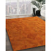 Patterned Neon Orange Rug in Family Room, pat3806yw