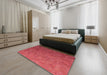 Machine Washable Transitional Red Rug in a Bedroom, wshpat3806