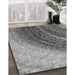 Patterned Gray Rug in Family Room, pat3808gry