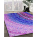 Machine Washable Transitional Blue Violet Purple Rug in a Family Room, wshpat3808pur