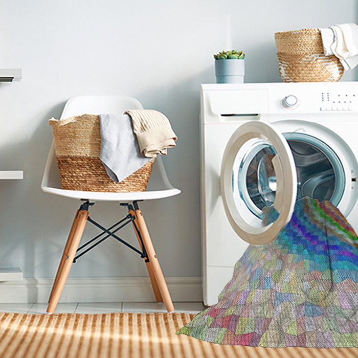 Machine Washable Transitional Purple Navy Blue Rug in a Washing Machine, wshpat3808