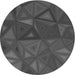 Square Patterned Smokey Gray Rug, pat3809gry