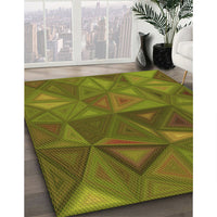 Patterned Dark Bronze Brown Rug, pat3809org