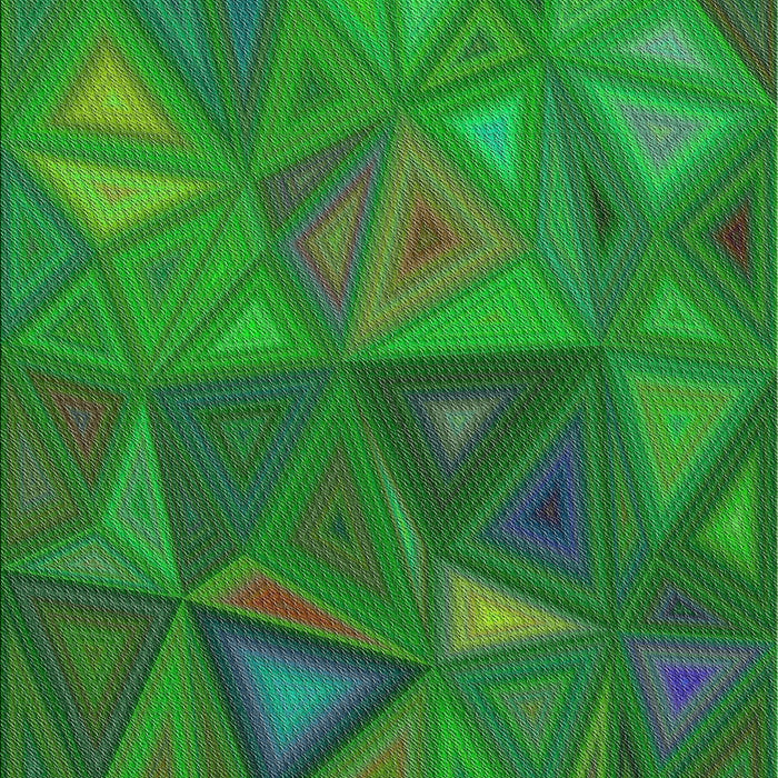 Patterned Neon Green Modern Rug, pat3809