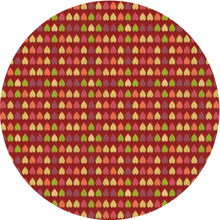 Square Patterned Orange Rug, pat381org