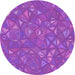 Square Patterned Neon Purple Rug, pat3810pur