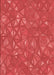 Machine Washable Transitional Red Rug, wshpat3810rd