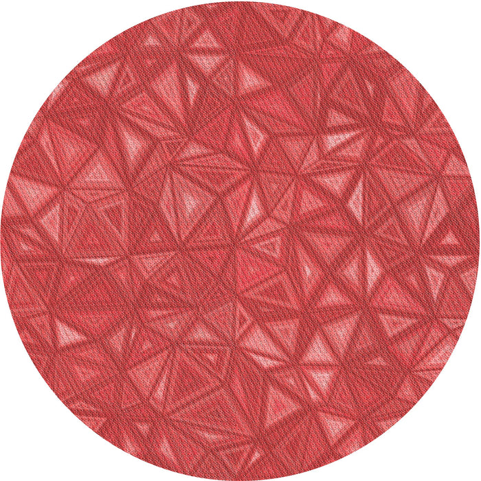 Square Patterned Red Rug, pat3810rd