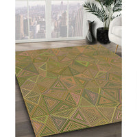 Patterned Saddle Brown Rug, pat3811brn