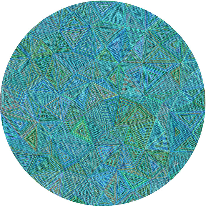 Square Machine Washable Transitional Dark Cyan Green Rug in a Living Room, wshpat3811lblu