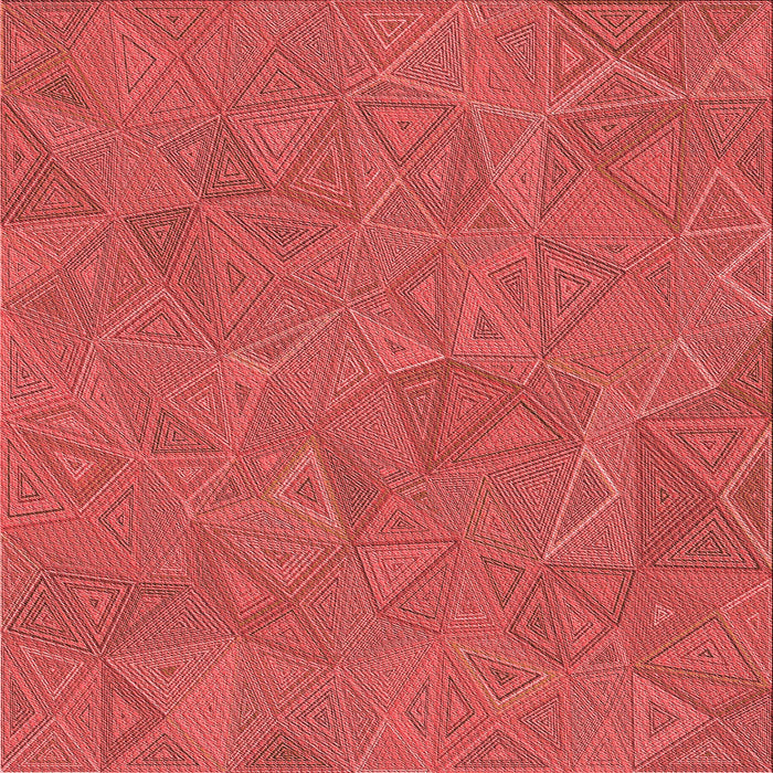 Round Patterned Red Rug, pat3811rd