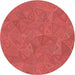 Square Patterned Red Rug, pat3811rd