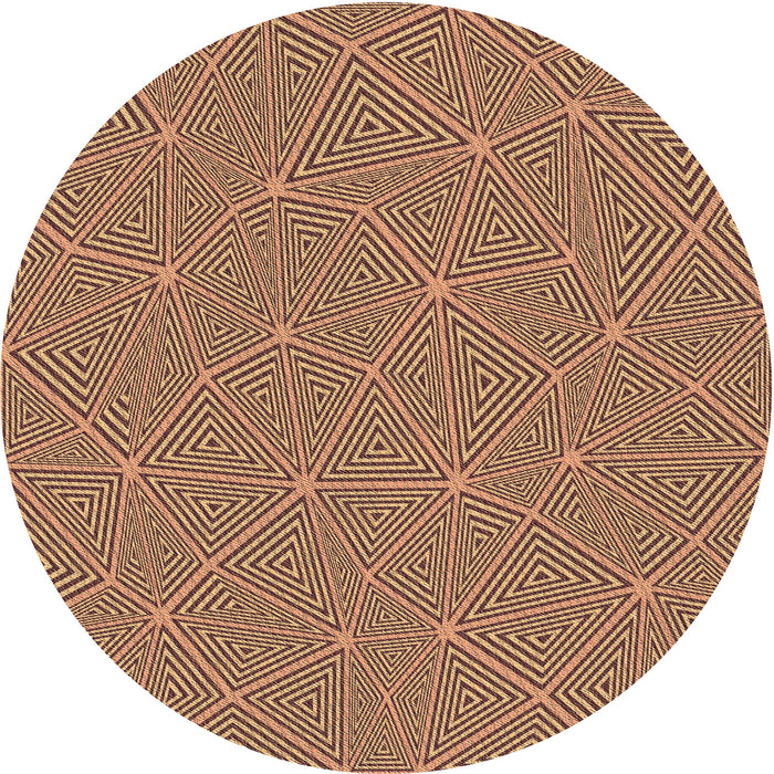 Square Patterned Orange Rug, pat3812brn