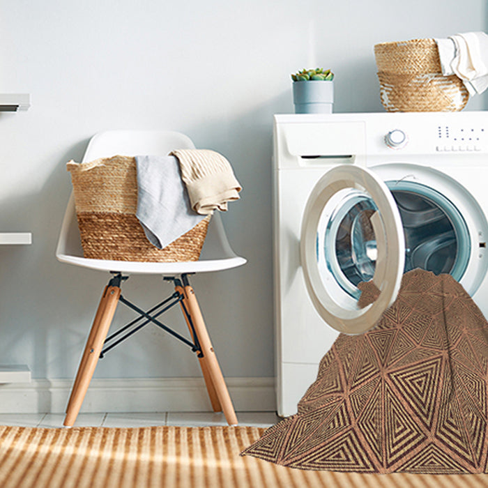 Machine Washable Transitional Orange Rug in a Washing Machine, wshpat3812brn