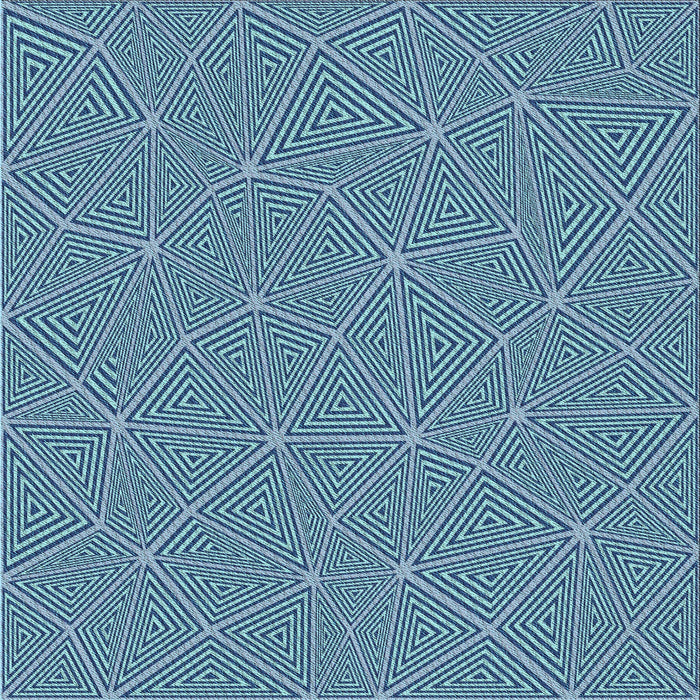 Round Patterned Diamond Blue Rug, pat3812lblu