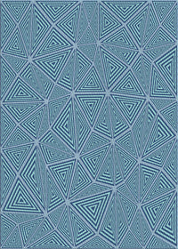 Machine Washable Transitional Diamond Blue Rug, wshpat3812lblu