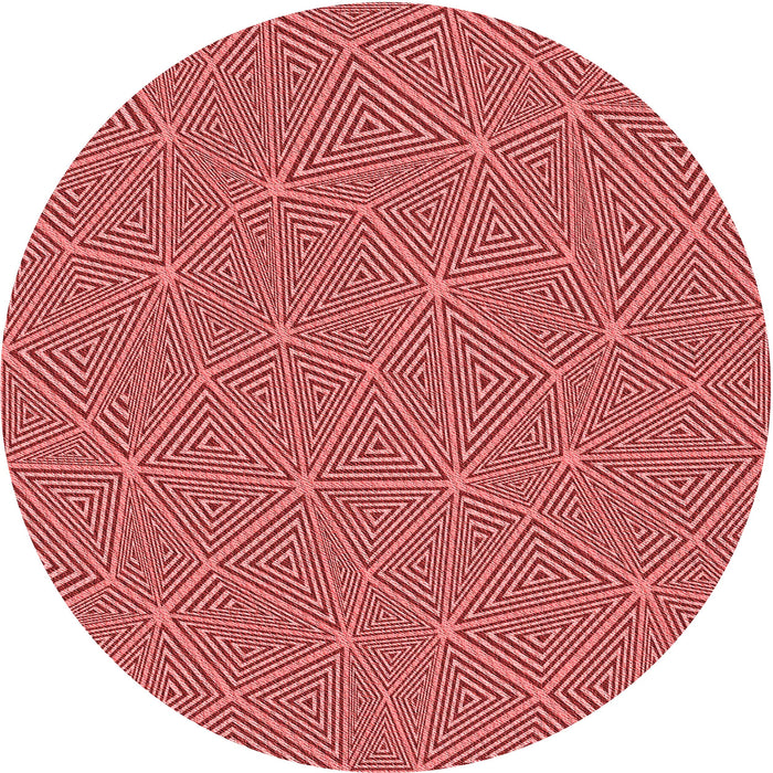 Square Patterned Light Coral Pink Rug, pat3812rd