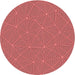 Square Patterned Light Coral Pink Rug, pat3812rd