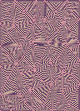 Patterned Dark Raspberry Purple Modern Rug, pat3812