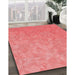 Machine Washable Transitional Fire Red Rug in a Family Room, wshpat3813rd